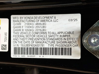 2025 Acura TLX Technology Package
