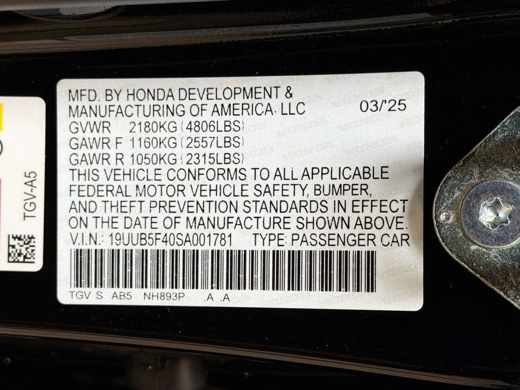 2025 Acura TLX Technology Package