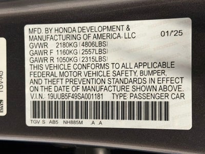 2025 Acura TLX Technology Package