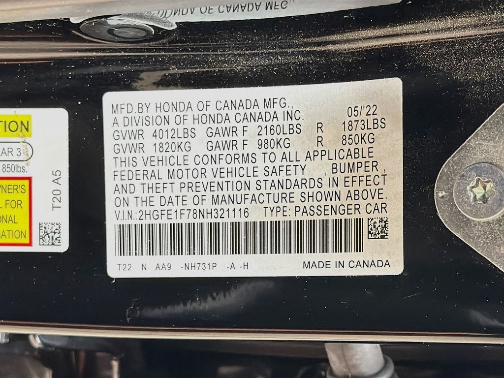 2022 Honda Civic EX