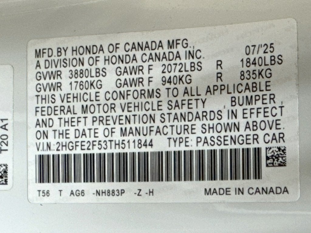 2026 Honda Civic Sport