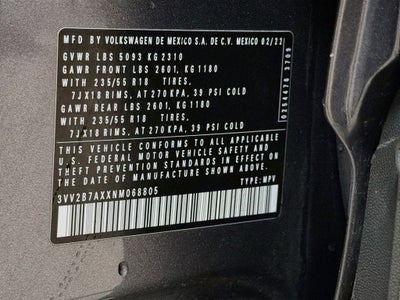 2022 Volkswagen Tiguan 2.0T SE