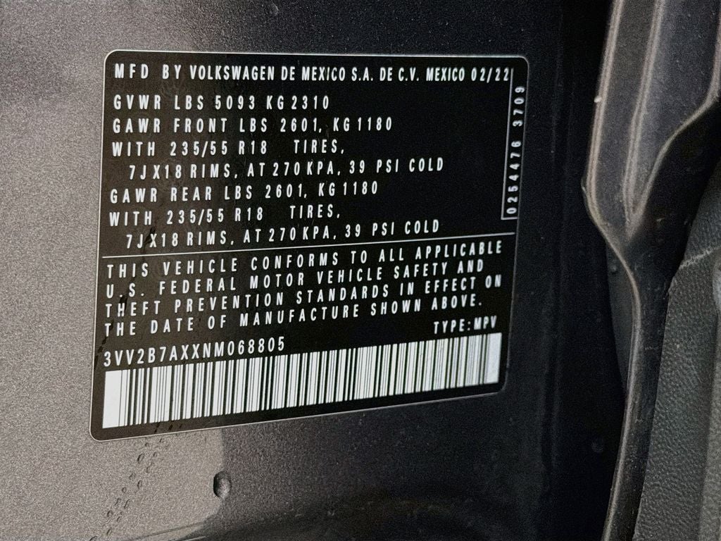 2022 Volkswagen Tiguan 2.0T SE