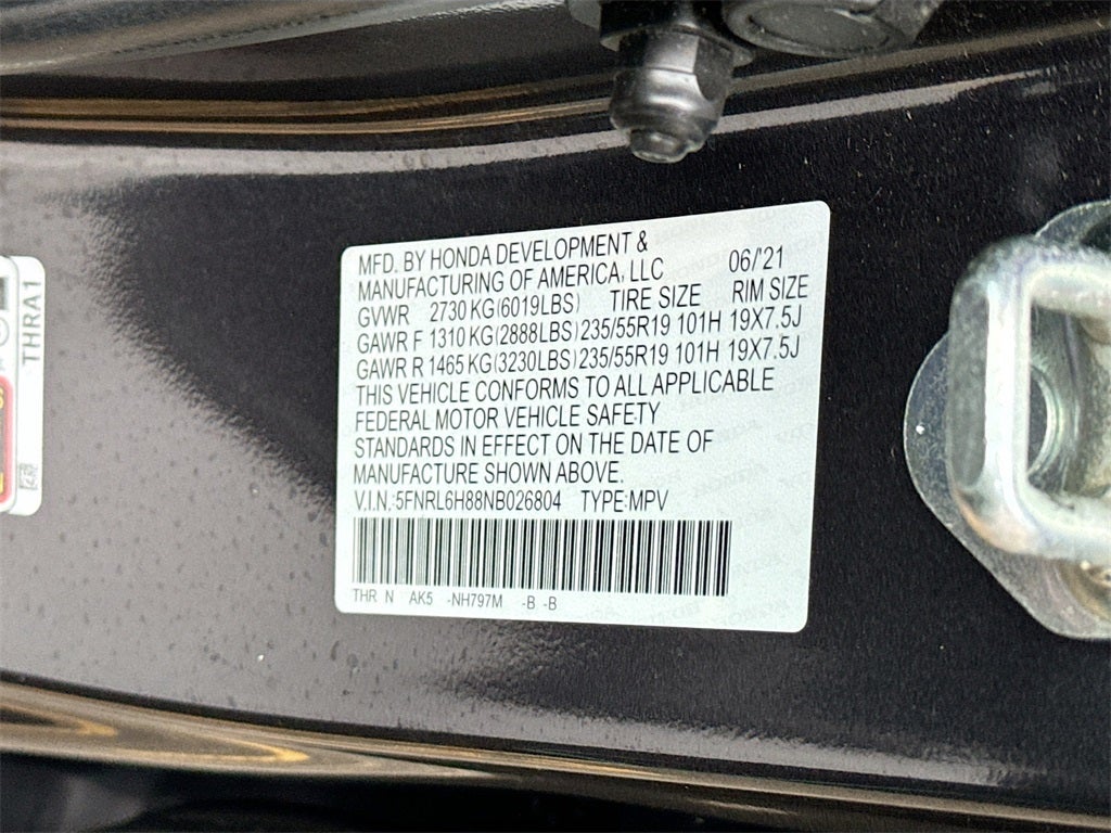 2022 Honda Odyssey Touring