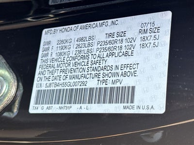 2016 Acura RDX Base AWD w/Technology Package