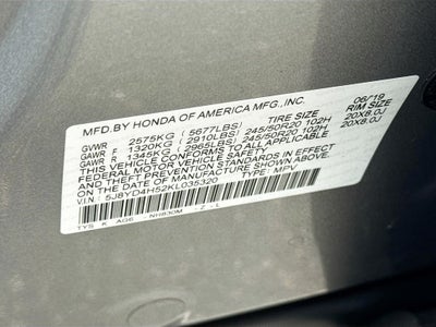 2019 Acura MDX 3.5L Technology Package SH-AWD