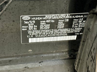 2019 Hyundai Santa Fe SE