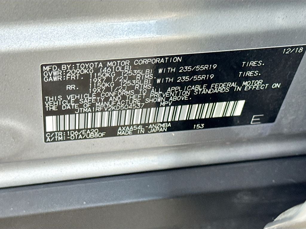 2019 Toyota RAV4 XLE Premium