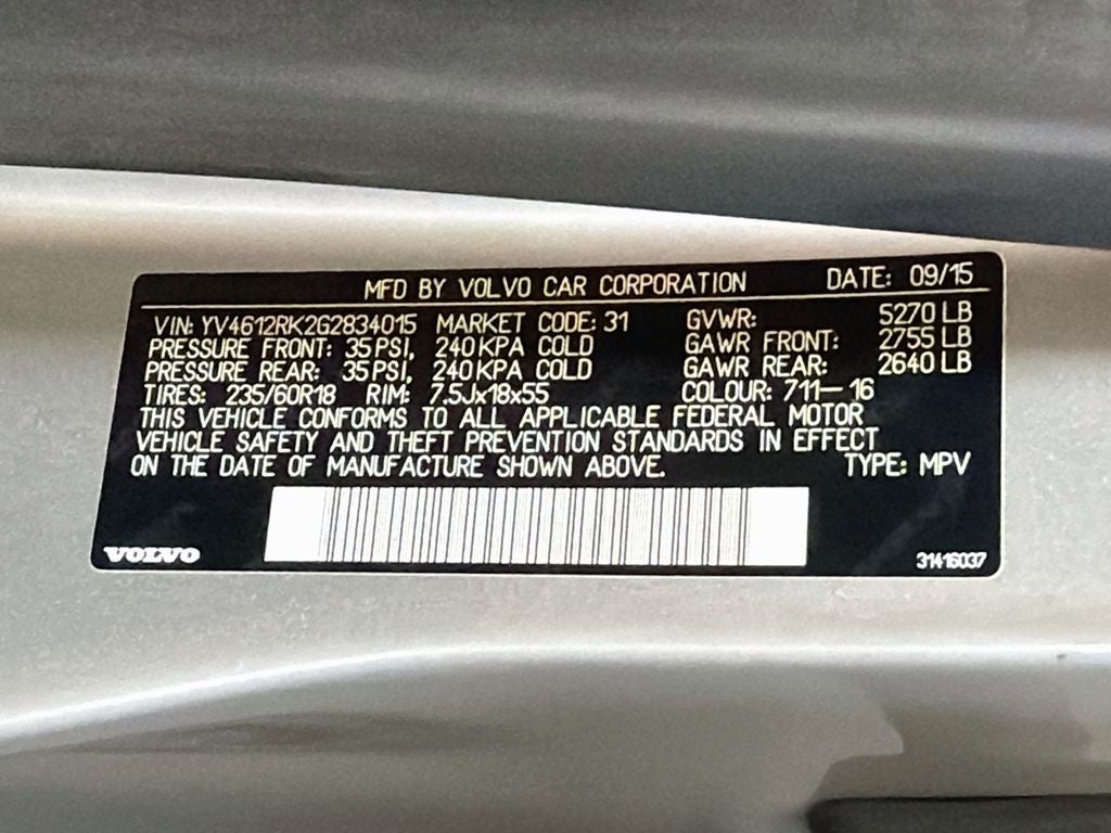 2016 Volvo XC60 T5 Premier