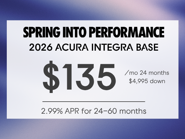 2026 Acura Integra Lease & Finance Specials