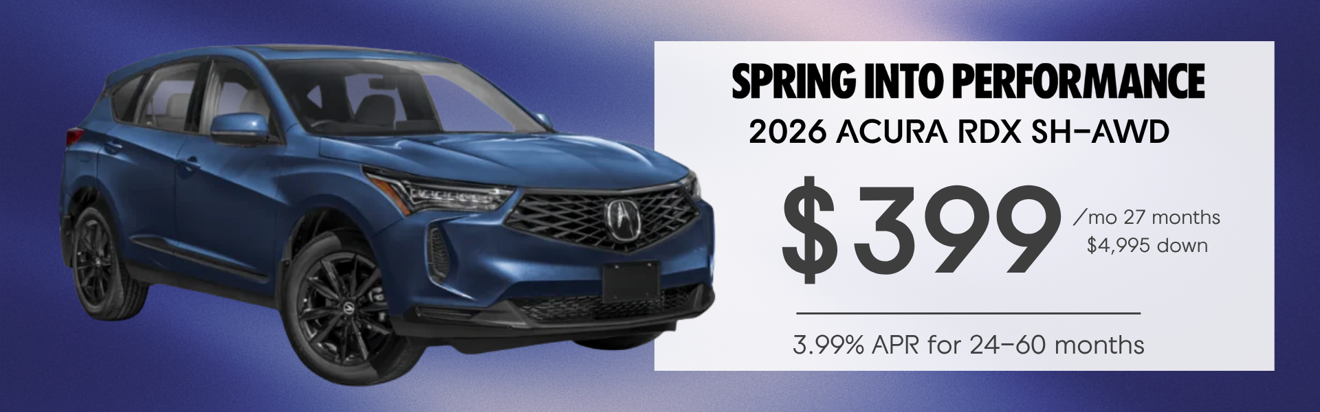 2026 Acura RDX Lease & Finance Specials