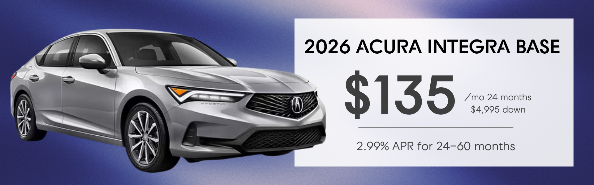 2026 Acura Integra Lease & Finance Specials