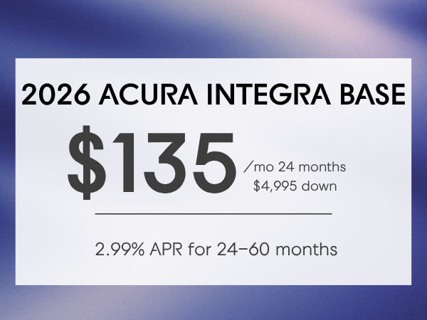 2026 Acura Integra Lease & Finance Specials