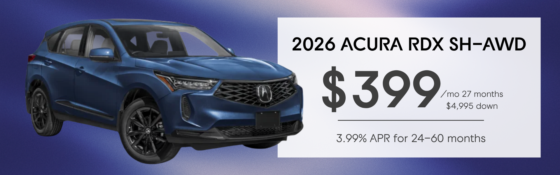 2026 Acura RDX Lease & Finance Specials